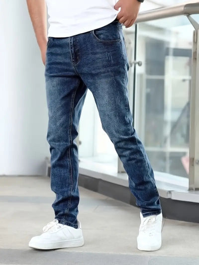 Richard | Herre Denim Jeans Elegant Slim Fit Comfort Bukser Mænd