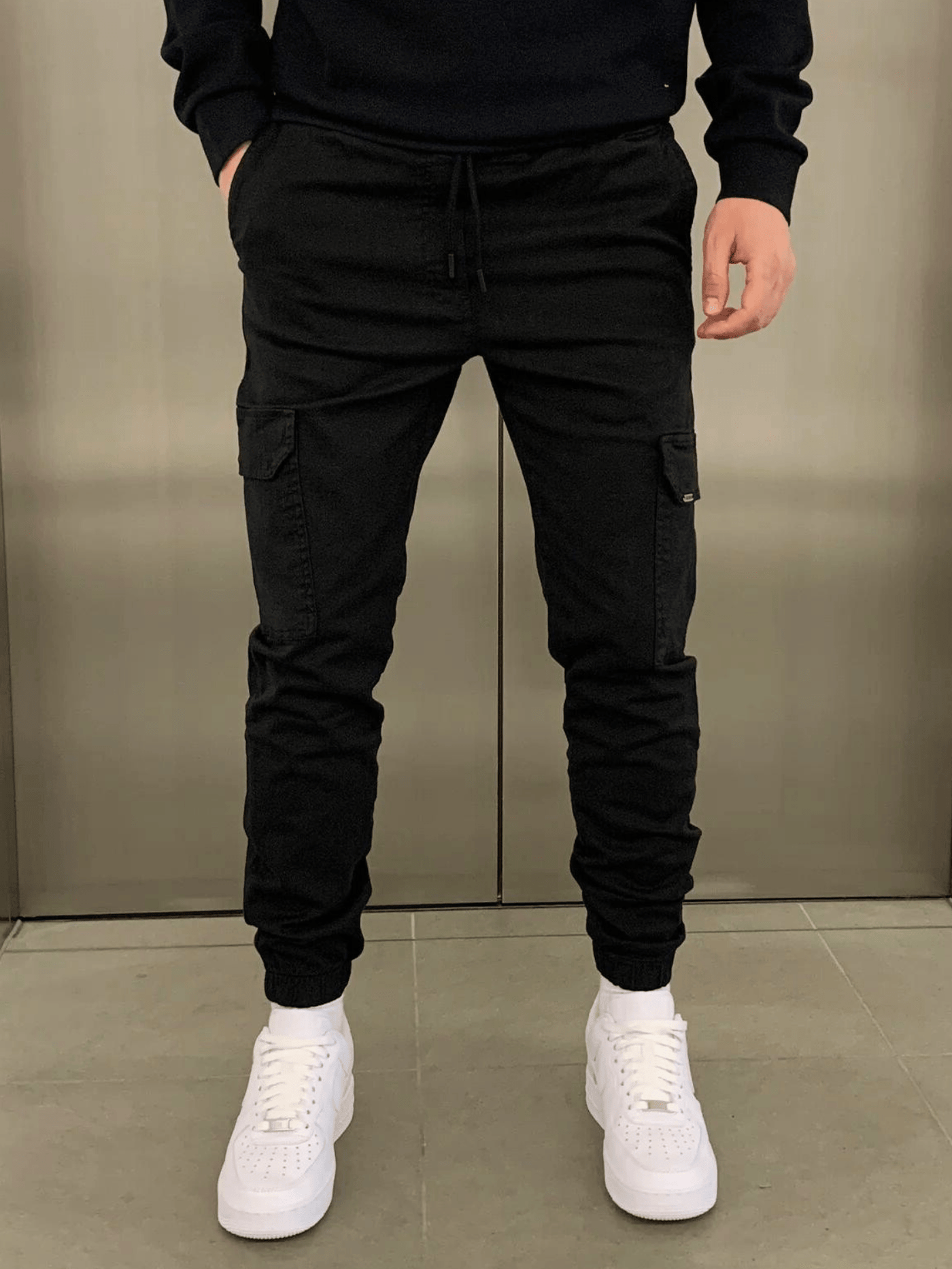 Laurent | Herre Denim Jeans Slim Fit Cargo Joggers Mænd Bukser