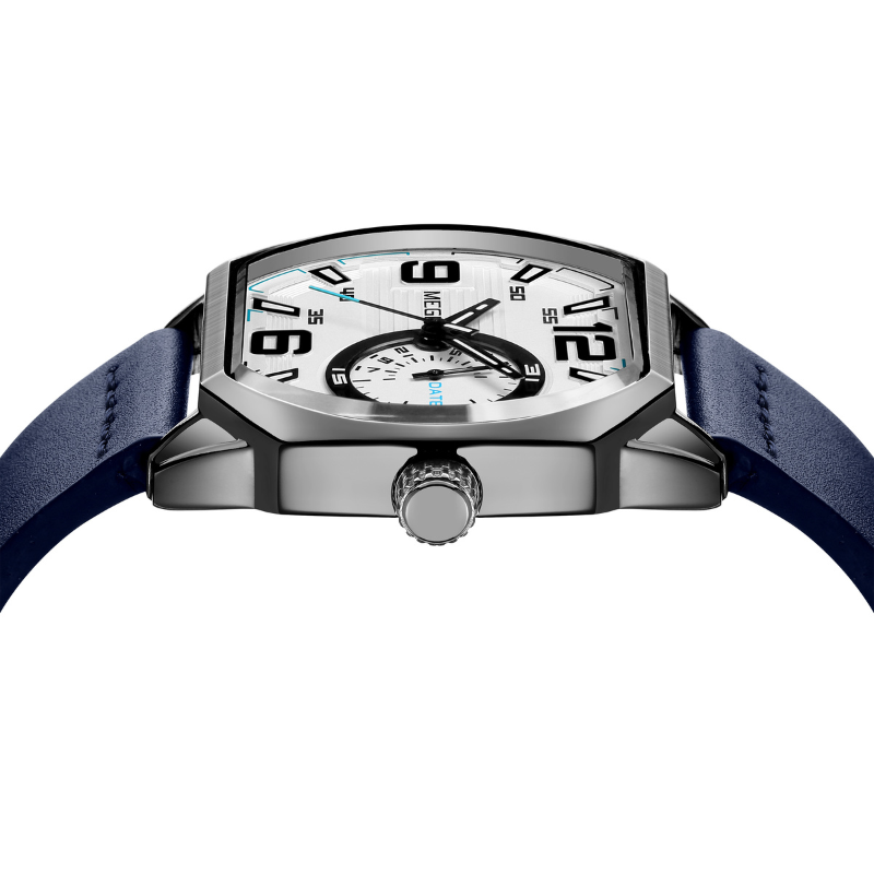 Premium læder sportsur – luksus herre sportsur med analog kvarts og læderrem