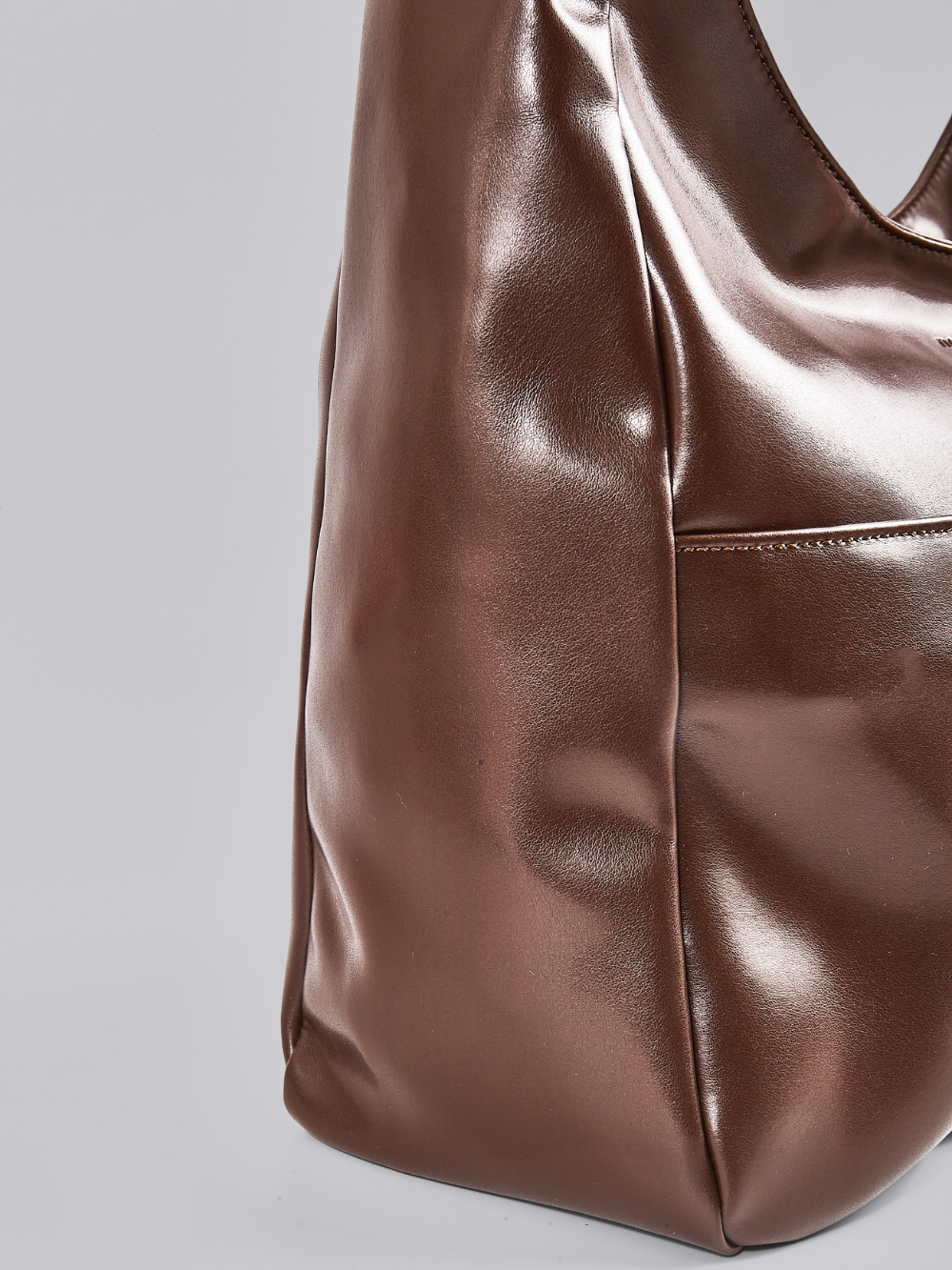 Minimalistisk Vegan Læder Hobo Skuldertaske