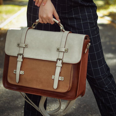 Zainetto Satchel Bicolore Chic – Stilfuld og Alsidig Lædertaske