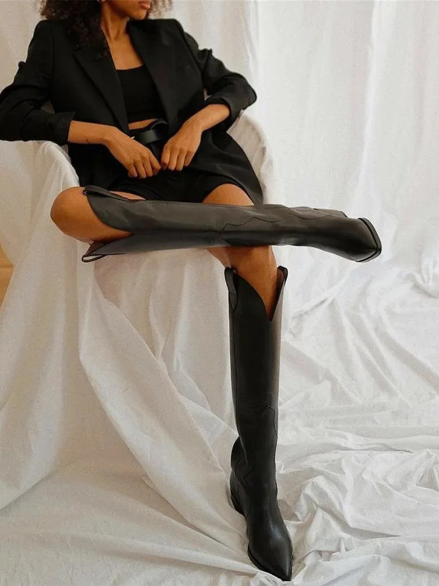 Betty | Høje støvler stilfulde læder støvler med hæl