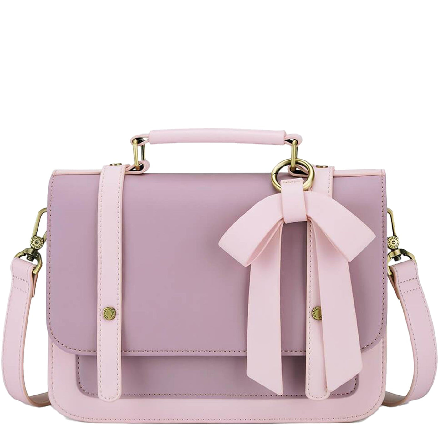 Satchel med Sløjfedetalje – Tidløs Lædertaske i Sort og Grå