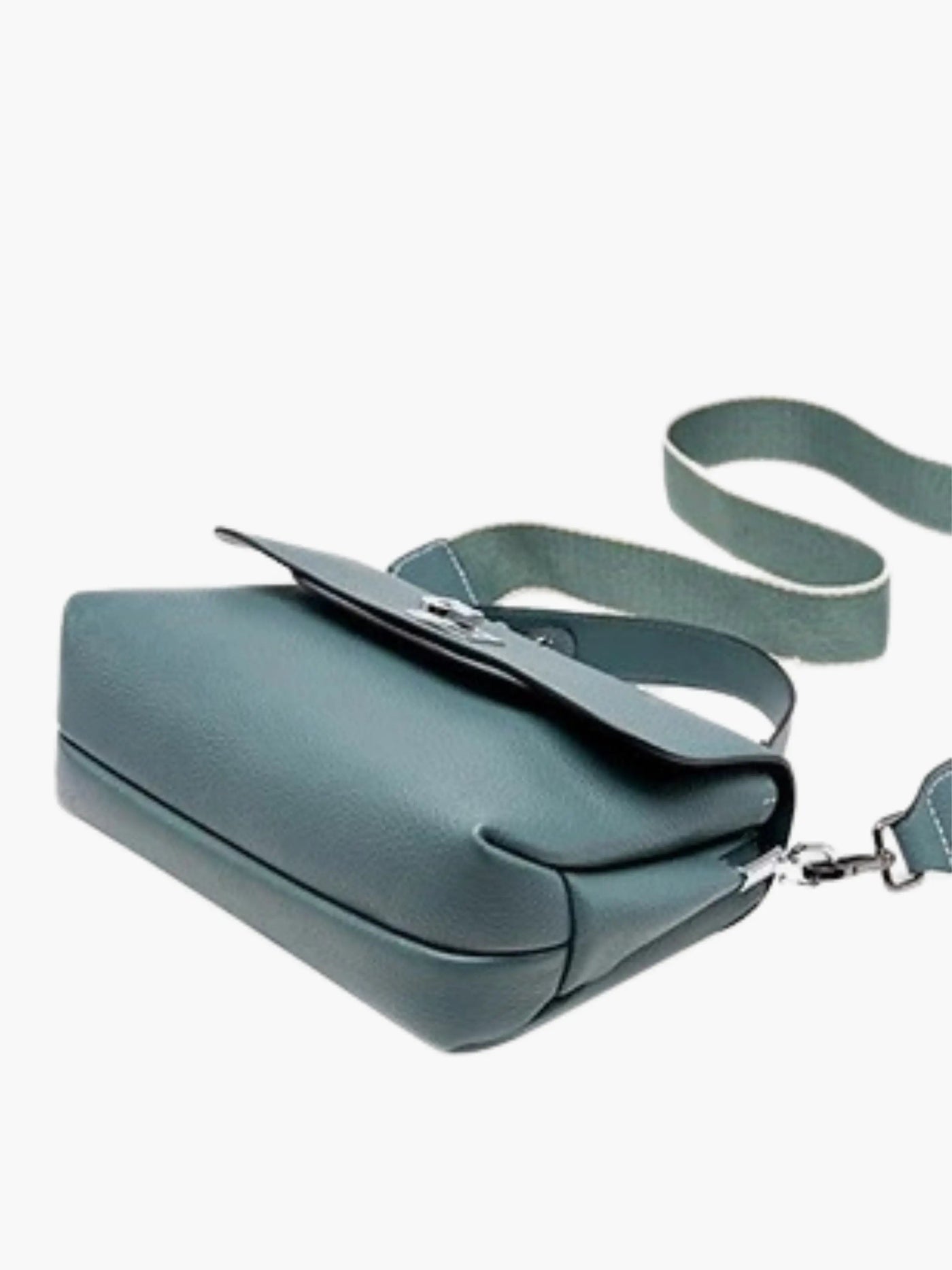 Carola – Struktureret Læder Skuldertaske med Justerbar Rem