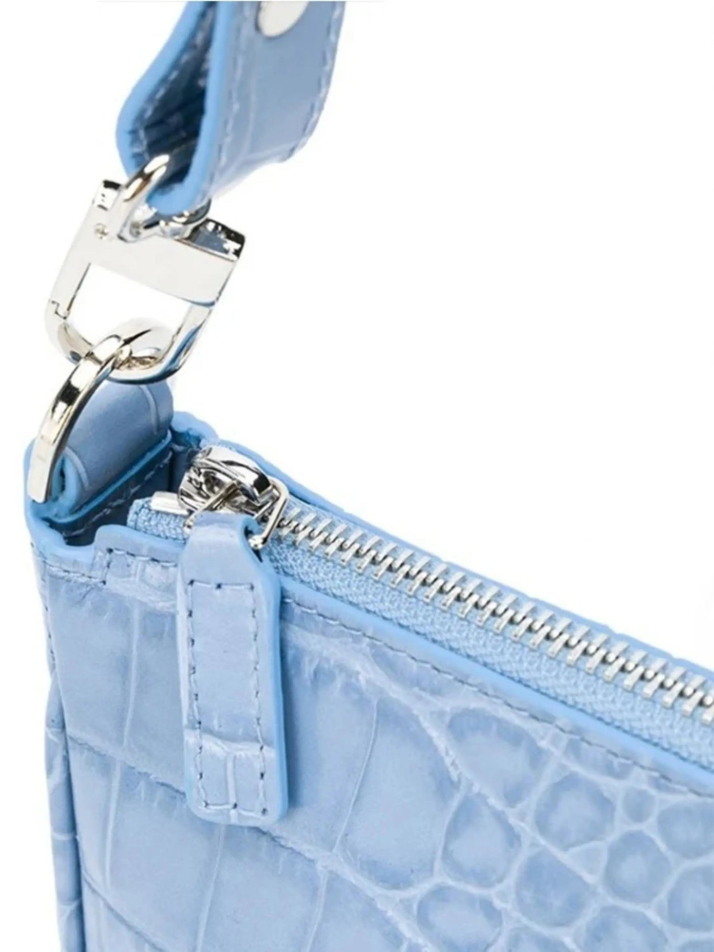 Brigitte – Læder Skuldertaske med Krokodillemønster