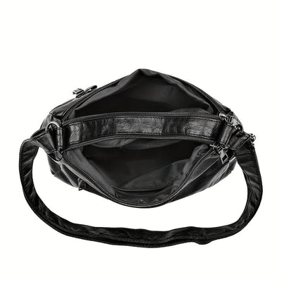 Liva’s Nakkepose med Nitter – Tyverisikret Læder Nakkepose