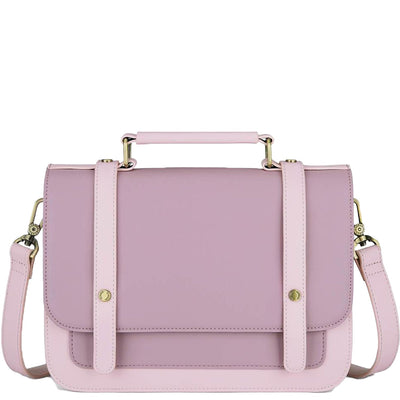 Satchel med Sløjfedetalje – Tidløs Lædertaske i Sort og Grå