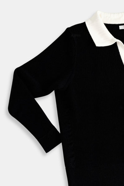 Mira - Langærmet Polo Shirt Med V Hals