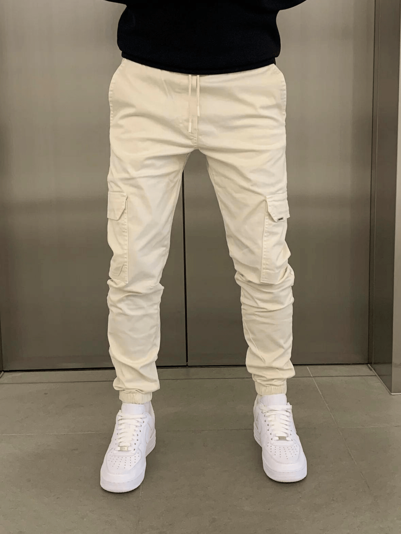 Laurent | Herre Denim Jeans Slim Fit Cargo Joggers Mænd Bukser