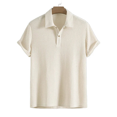 Casual Luxe Jacquard Polo Shirt Herre