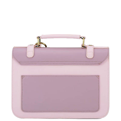 Satchel med Sløjfedetalje – Tidløs Lædertaske i Sort og Grå