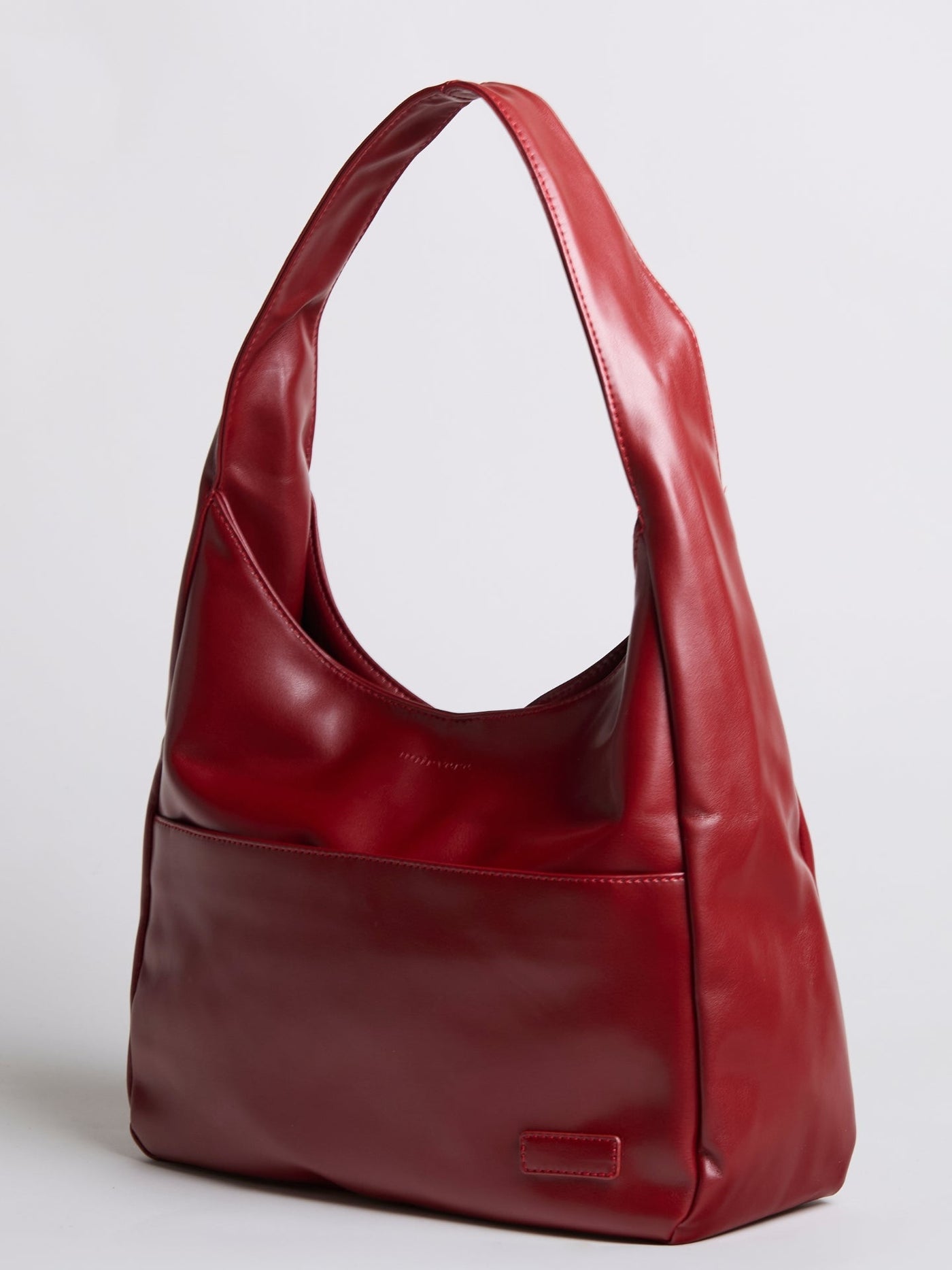 Minimalistisk Vegan Læder Hobo Skuldertaske