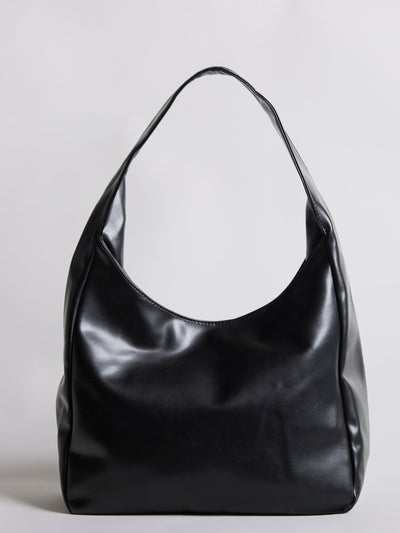 Minimalistisk Vegan Læder Hobo Skuldertaske