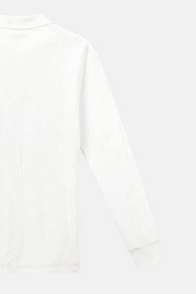 Lara - Langærmet Polo Shirt Med V Hals Elegant