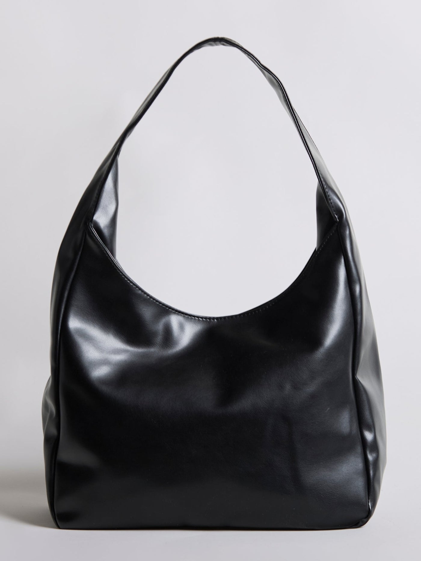 Minimalistisk Vegan Læder Hobo Skuldertaske