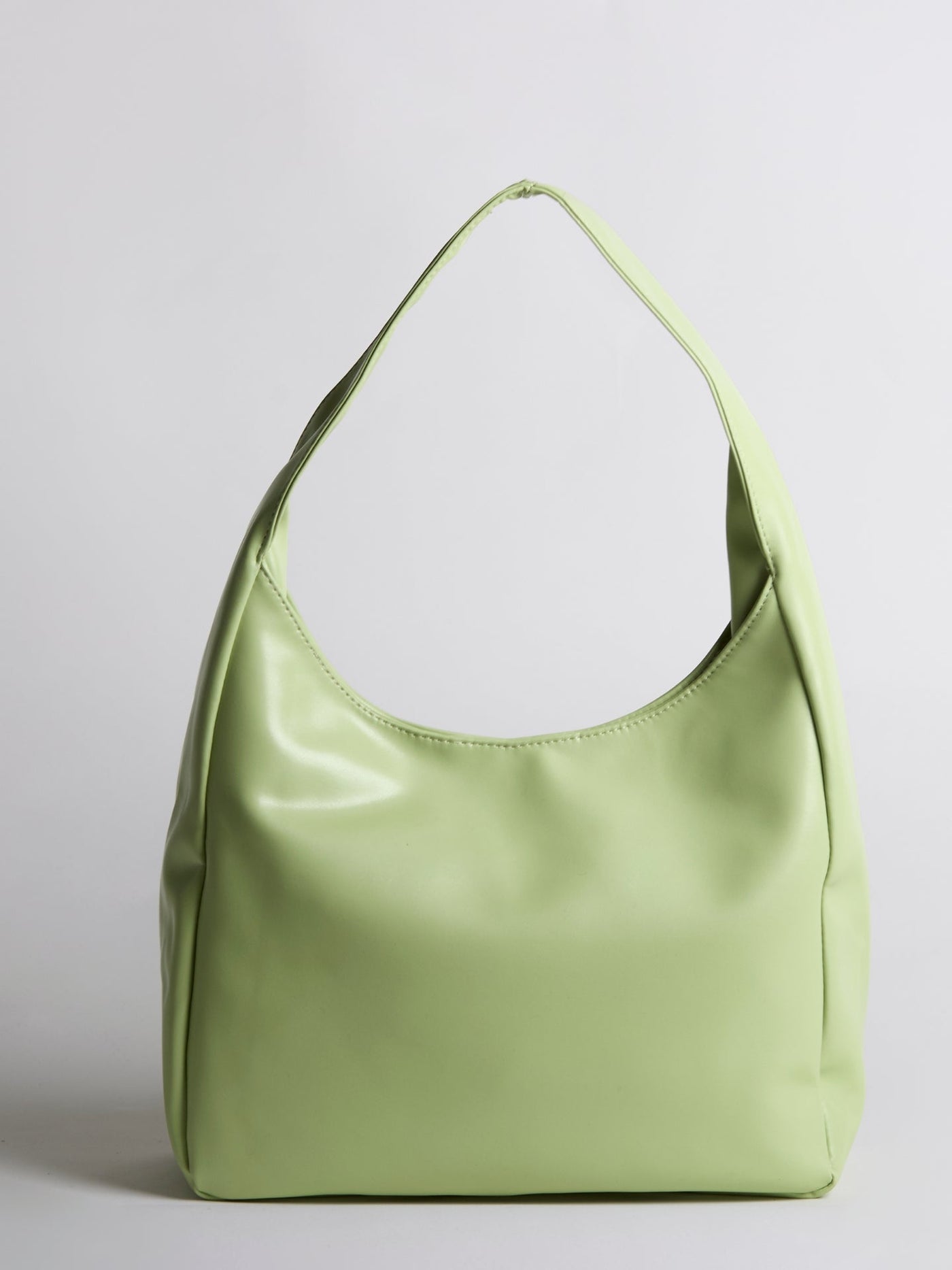 Minimalistisk Vegan Læder Hobo Skuldertaske