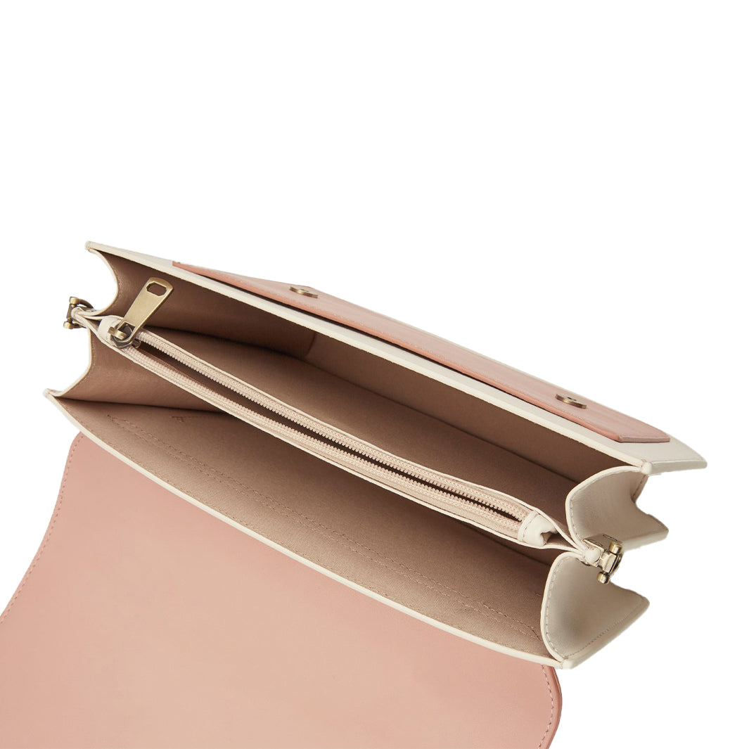 Satchel med Sløjfedetalje – Tidløs Lædertaske i Sort og Grå