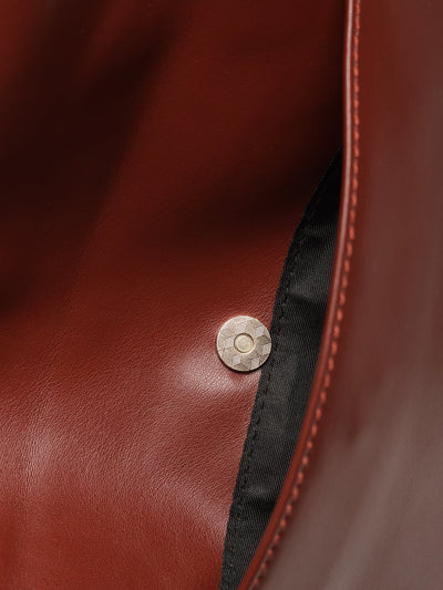 Minimalistisk Vegan Læder Hobo Skuldertaske