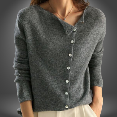 Julia | Klassisk Cardigan med Knaplukning Dame