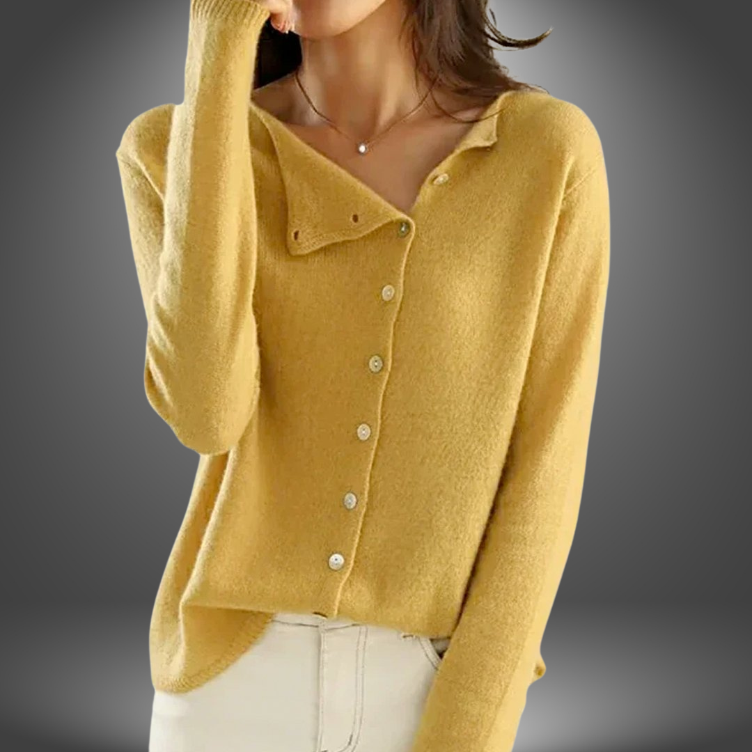 Julia | Klassisk Cardigan med Knaplukning Dame