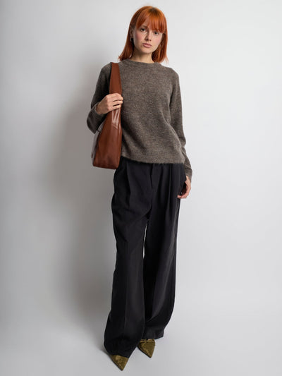 Minimalistisk Vegan Læder Hobo Skuldertaske