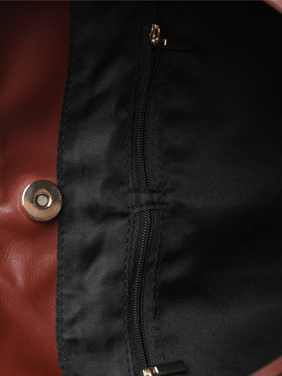 Minimalistisk Vegan Læder Hobo Skuldertaske