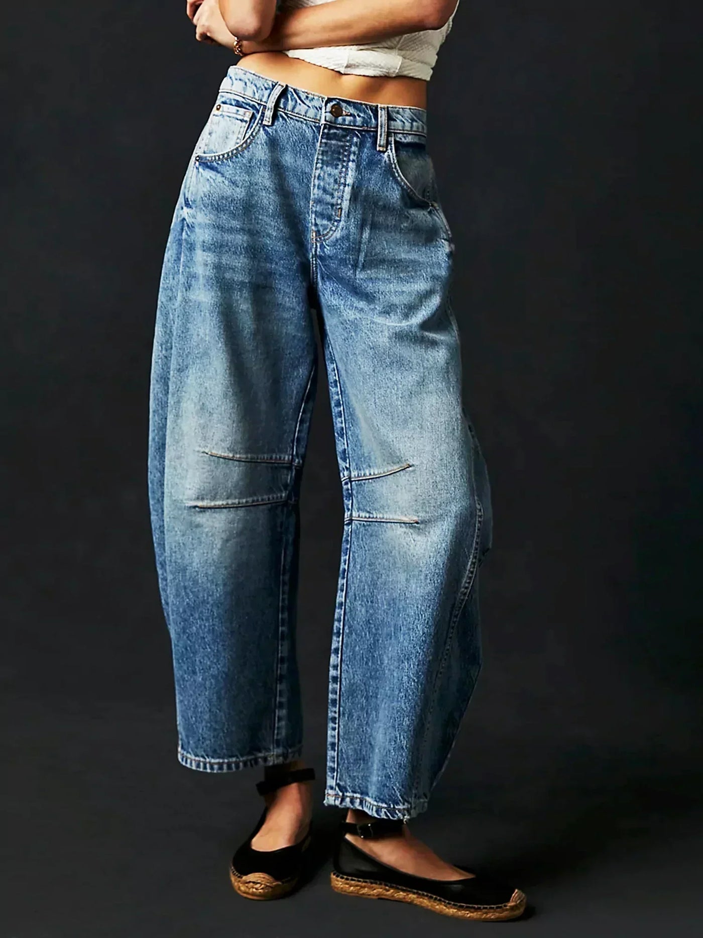Zillah – Wide Leg Barrel Denim Jeans | High Waist Bukser Dame