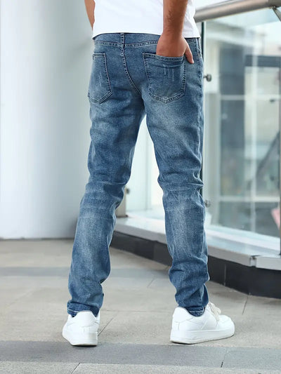 Richard | Herre Denim Jeans Elegant Slim Fit Comfort Bukser Mænd