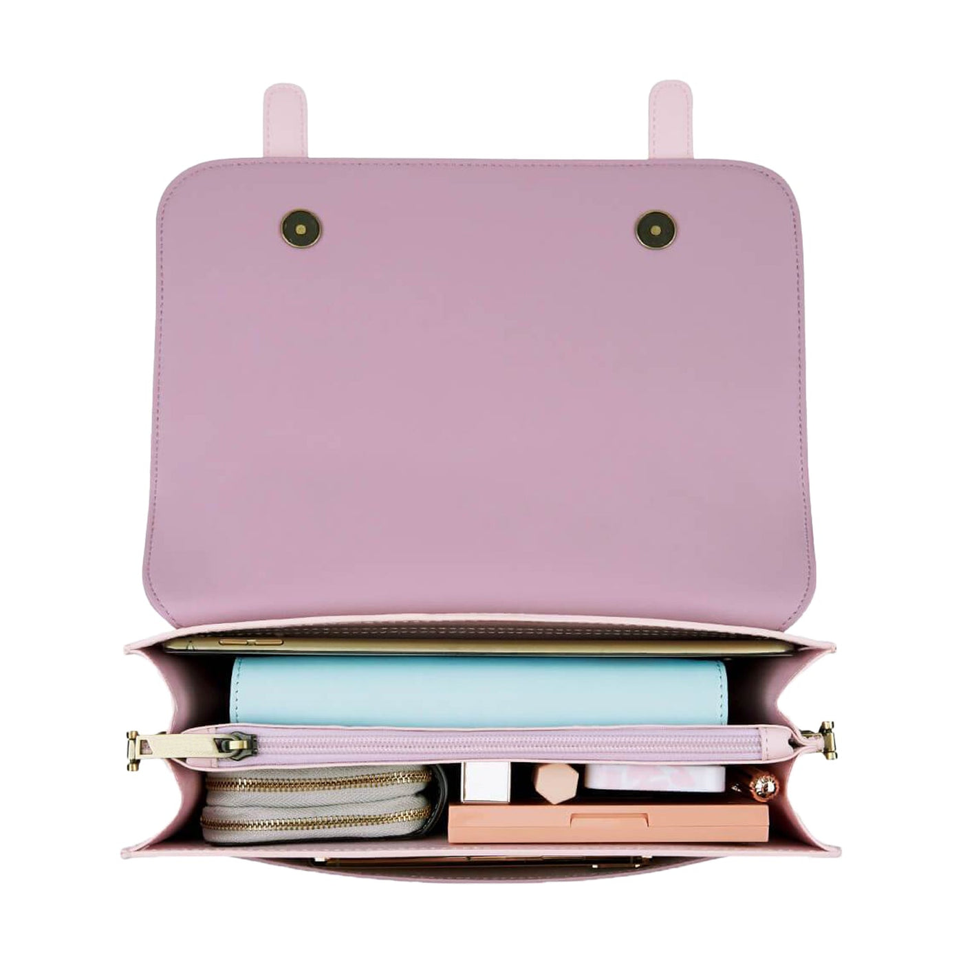 Satchel med Sløjfedetalje – Tidløs Lædertaske i Sort og Grå