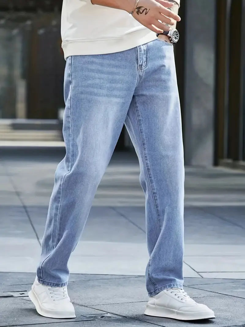Jonah | Herre Denim Jeans Casual med Lige Ben Bukser Mænd