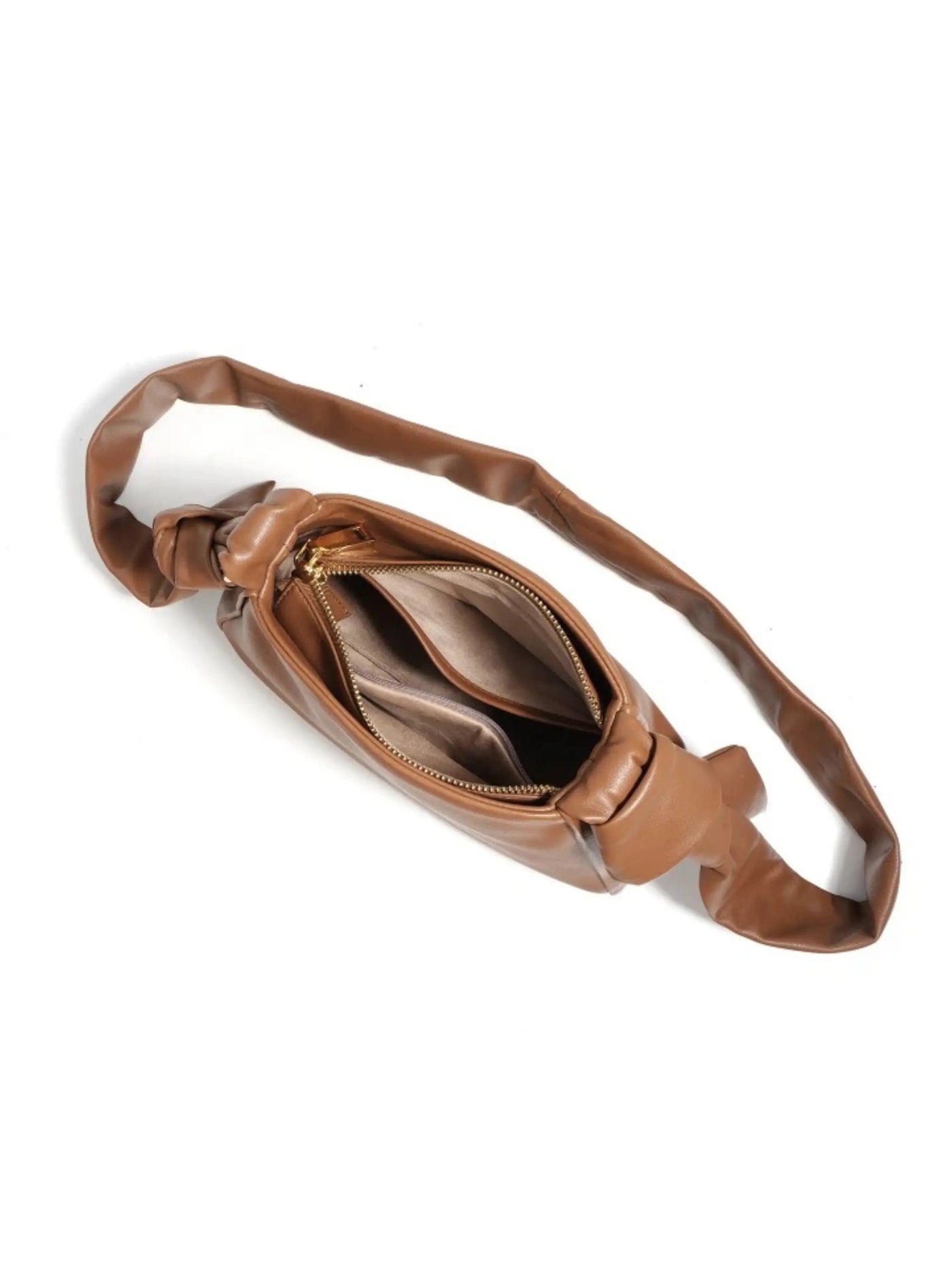 Edith – Minimalistisk Læder Skuldertaske med Knudehåndtag