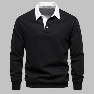 Ethan | Herre polo sweater – langærmet striktrøje