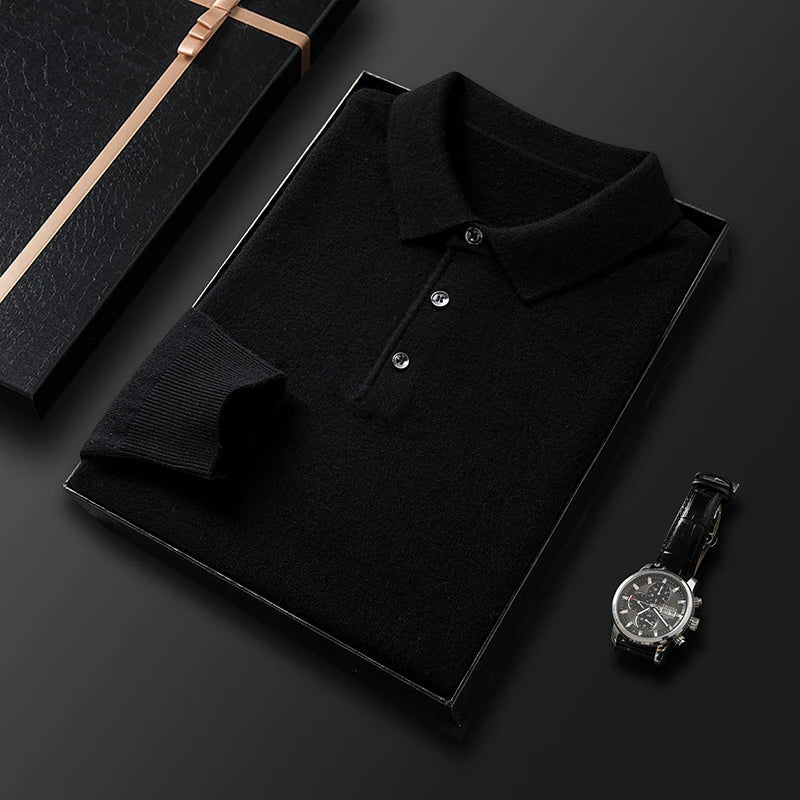 Premium | Herre polo i uldblanding – strikpolo til efterår og vinter