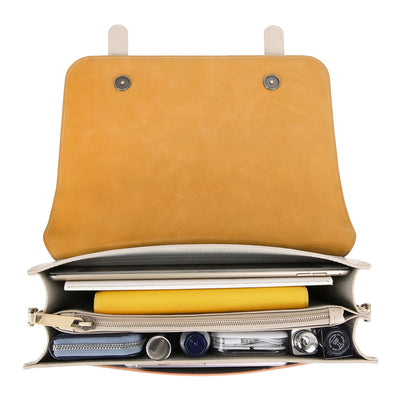 Satchel med Sløjfedetalje – Tidløs Lædertaske i Sort og Grå