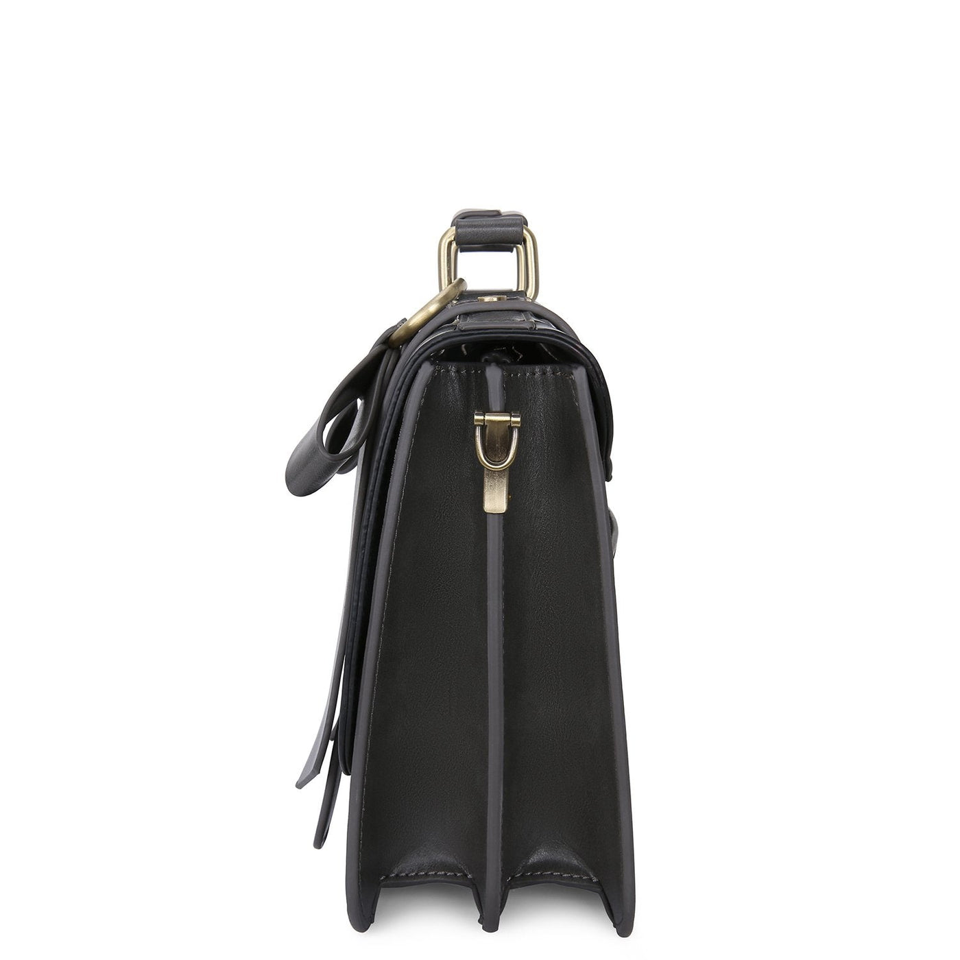 Satchel med Sløjfedetalje – Tidløs Lædertaske i Sort og Grå