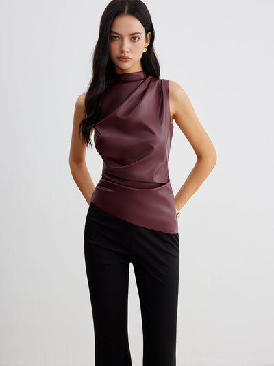 Marousha | Top Faux Leather Tank Top Dame
