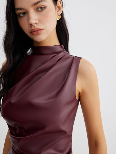 Marousha | Top Faux Leather Tank Top Dame