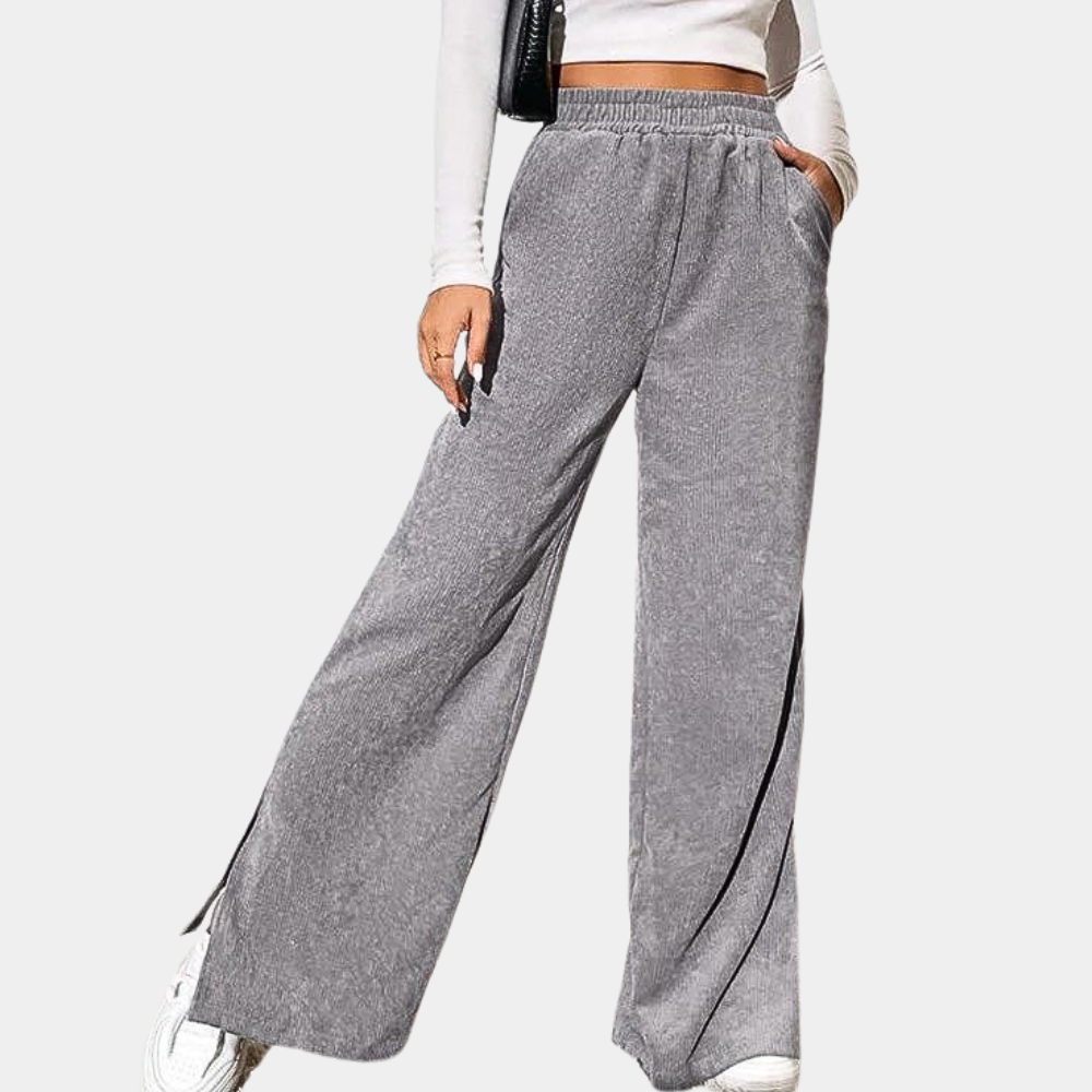 Clara™ Women's Ribbed Velour Lounge Pants Bukser Dame