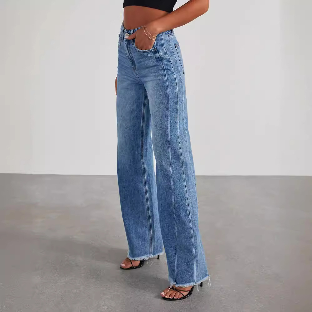 Emilia™ Denim Jeans Wide Leg Bukser Dame