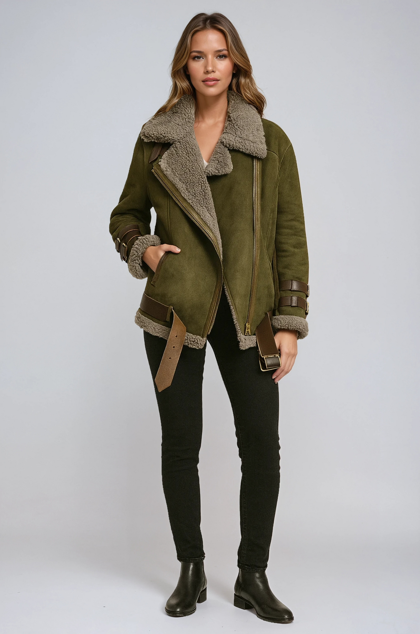 Mara - Vinterjakke Dame med Faux Fur Foring Jakke