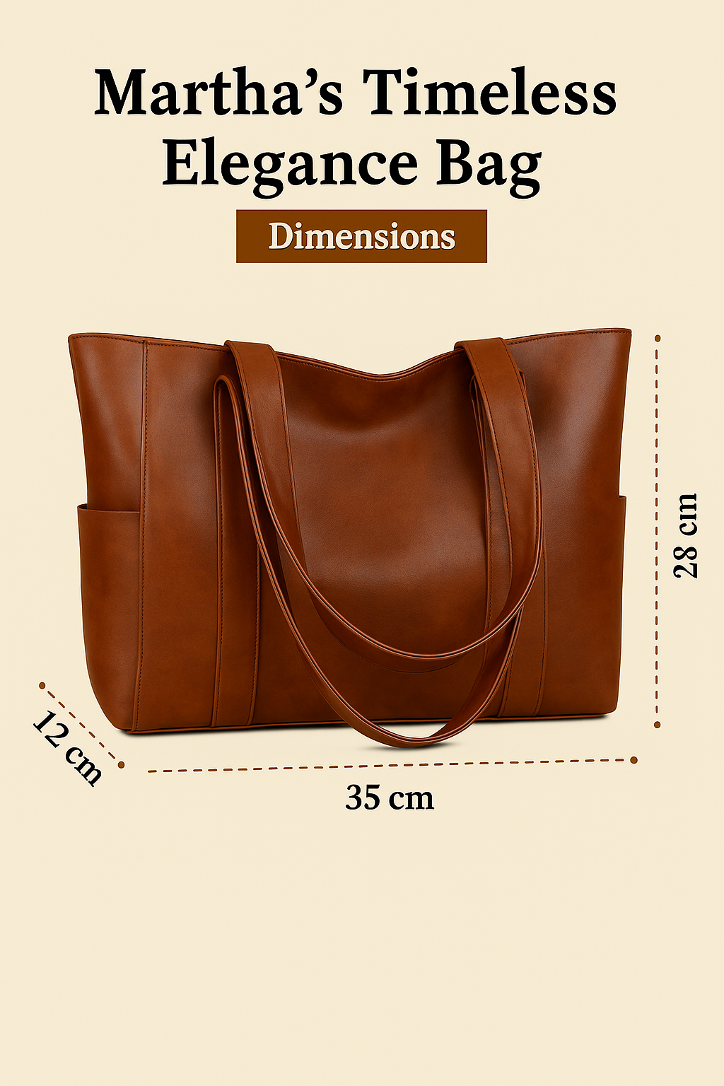 Marthas Tidløse Elegance – Klassisk Læder Skuldertaske til Damer