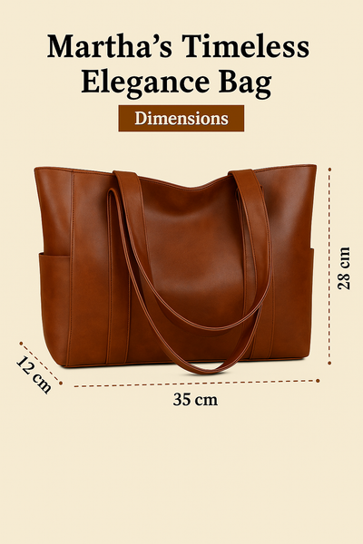 Marthas Tidløse Elegance – Klassisk Læder Skuldertaske til Damer