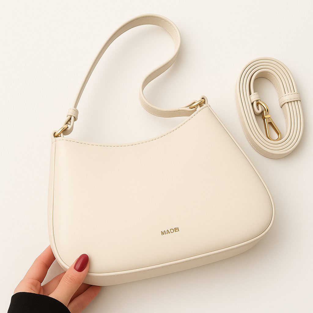 Justerbar PU Læder Skuldertaske – Elegant og Praktisk