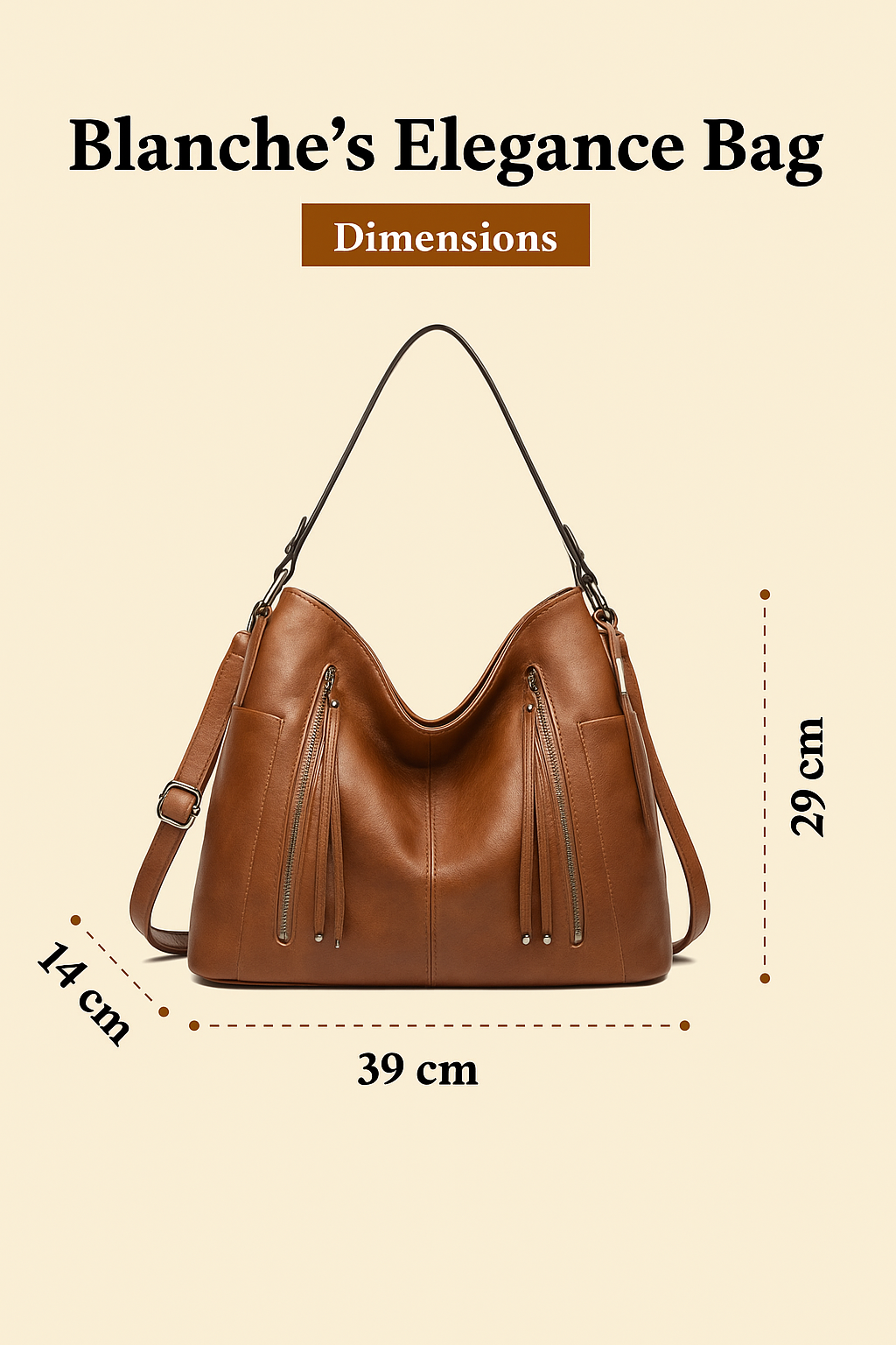 Eleganza di Blanche – Luksus Lædertaske