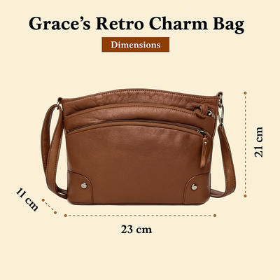 Fascino Retrò di Eva – Anti‑Tyveri Messenger Taske i Blødt Læder