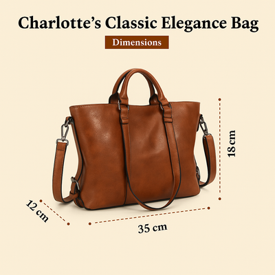 Eleganza Classica di Charlotte – Vintage Syntetisk Læder Håndtaske
