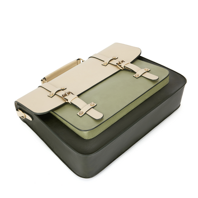 Zainetto Satchel Bicolore Chic – Stilfuld og Alsidig Lædertaske