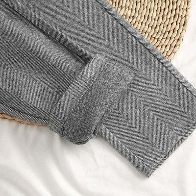 Lea | Kvinders Herringbone Plisserede Bukser Dame