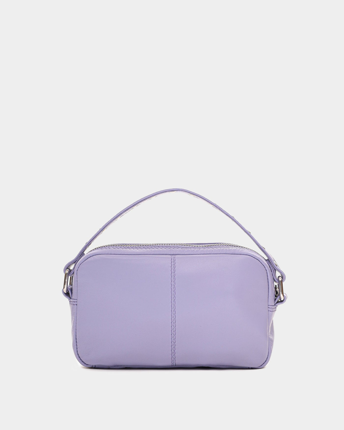 Helena – Lædertaske i Fårskind Lavendel