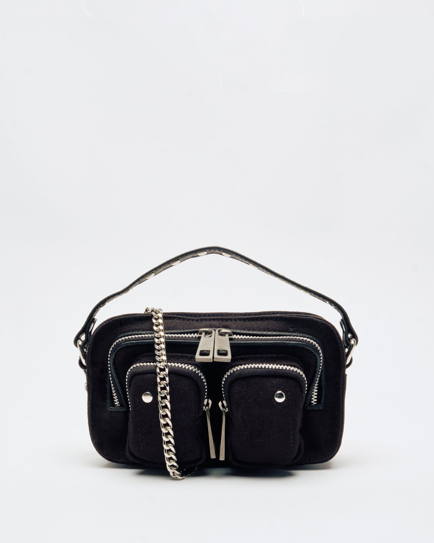 Helena – Genbrugskanvas Skuldertaske Sort